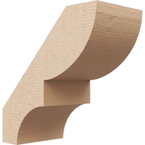 Ekena Millwork 3-inch W x 6-inch D x 6-inch H Ridgewood Rough Cedar Woodgrain TimberThane Knee Brace, Primed BRCUR03X06X06RIDRCPR - main